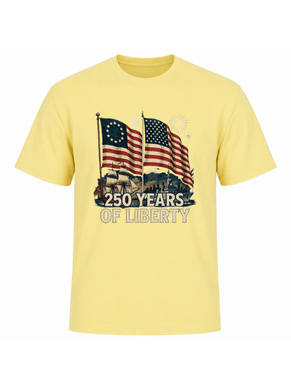 250 Years of Liberty Patriotic T-Shirt | American Flag USA 250th Anniversary Graphic Tee image 12
