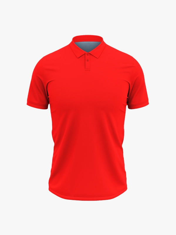 Custom Printed Polo T-Shirts – Premium Cotton (Red) | Company Polo Shirts with Logo image 2