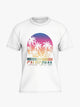California Retro Palm Sunset Graphic T-shirt (White) image 0
