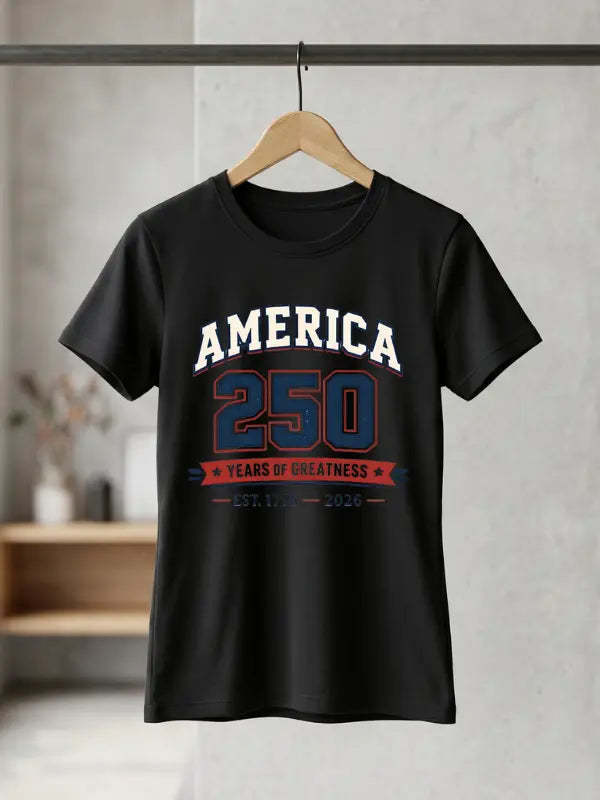 America 250 Years of Greatness T-Shirt | USA 250th Anniversary Patriotic Graphic Tee (1776–2026) image 5