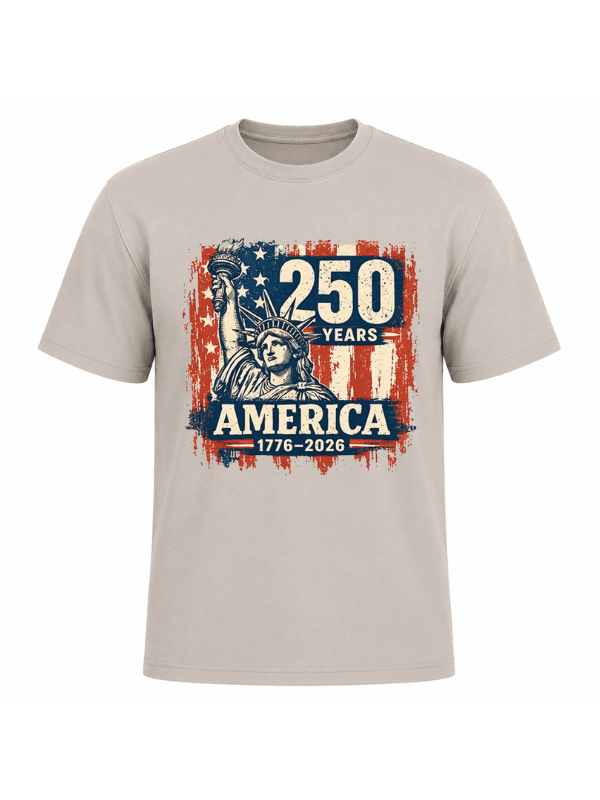 America 250 Years T-Shirt | Statue of Liberty USA 250th Anniversary Semiquincentennial 1776–2026 Patriotic Graphic Tee image 6