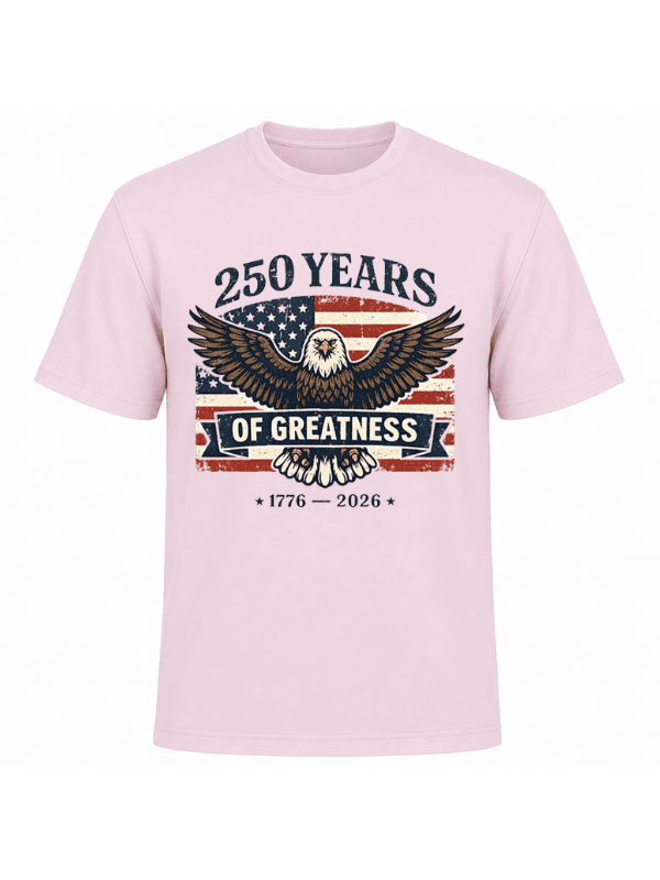 250 Years of Greatness Patriotic Eagle T-Shirt | USA 250th Anniversary American Flag 1776–2026 Graphic Tee image 10