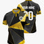 Custom Black and Yellow Geometric Polo Jersey-Custom cricket Jersey by shopsery image 0