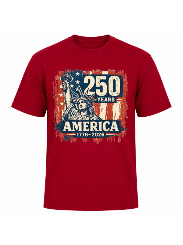 America 250 Years T-Shirt | Statue of Liberty USA 250th Anniversary Semiquincentennial 1776–2026 Patriotic Graphic Tee image 11