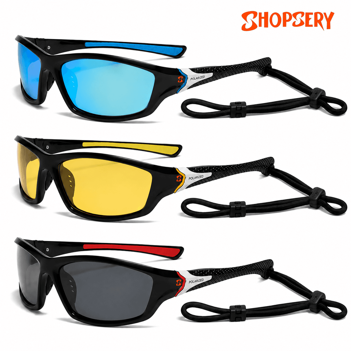 Shopsery Polarized Sports Sunglasses for Men 3 Pack Combo – UV400 Protection | HD Polarized Driving, Fishing &amp; Cycling Sunglasses image 8