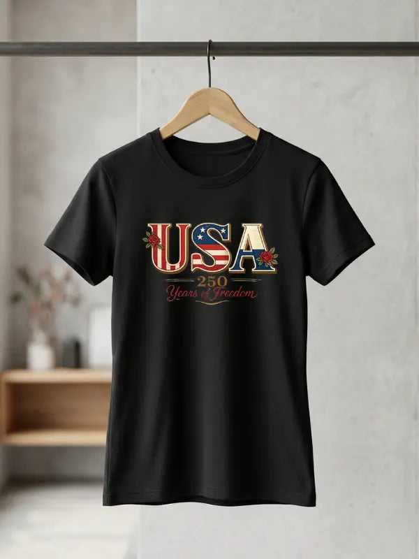 America 250 Years of Freedom Patriotic T-Shirt | USA Semiquincentennial 1776–2026 Graphic Tee image 7