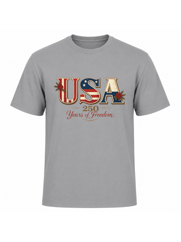 America 250 Years of Freedom Patriotic T-Shirt | USA Semiquincentennial 1776–2026 Graphic Tee image 9