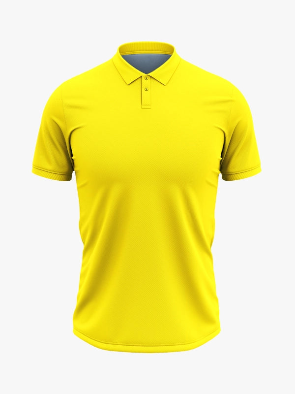 Custom Printed Polo T-Shirts – Premium Cotton (Yellow) | Company Polo Shirts with Logo image 2