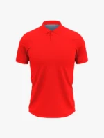 Custom Printed Polo T-Shirts – Premium Cotton (Red) | Company Polo Shirts with Logo - Image 3