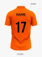 Custom Printed Polo T-Shirts – Premium Cotton (Orange) | Company Polo Shirts with Logo - Image 2