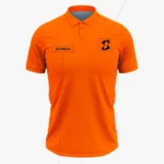Custom Printed Polo T-Shirts – Premium Cotton (Orange) | Company Polo Shirts with Logo