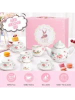 Porcelain Tea Set for Girls by Shopsery - Image 2
