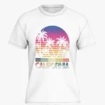 California Retro Palm Sunset Graphic T-shirt