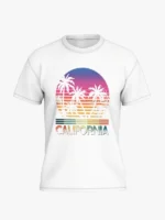 California Retro Palm Sunset Graphic T-shirt