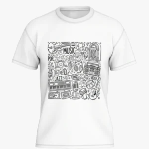 Music Doodle Graphic T-shirt