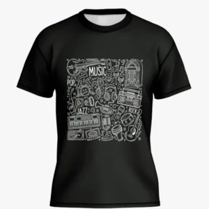 Music Doodle Graphic T-shirt
