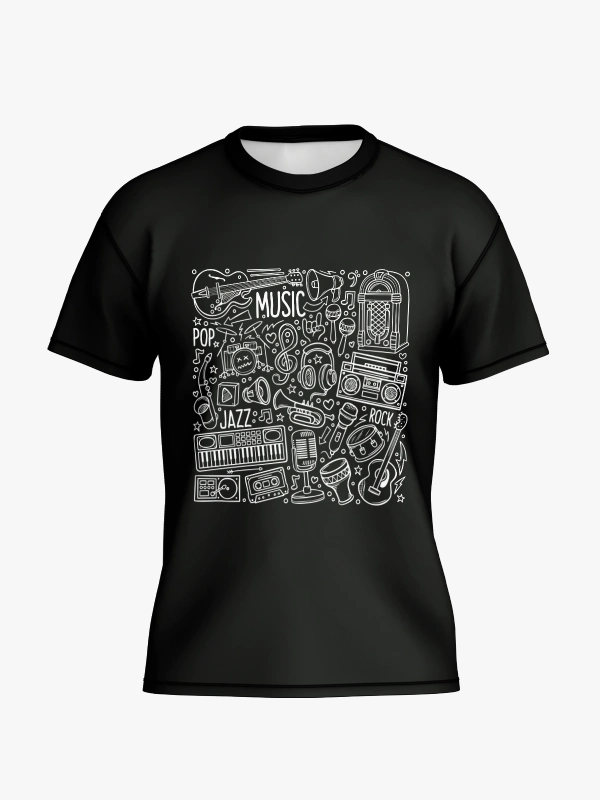 Music Doodle Graphic T-shirt