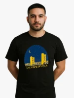 Sacramento Tower Bridge Night Graphic T-shirt