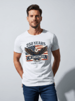 250 Years of Greatness Patriotic Eagle T-Shirt | USA 250th Anniversary American Flag 1776–2026 Graphic Tee