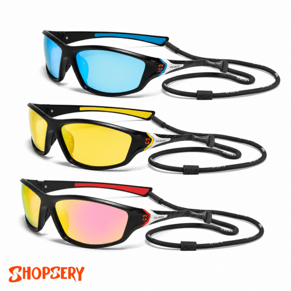 Shopsery Sports Polarized Sunglasses for Men UV400 Protection, 3-Pack & 5-Pack Combo - Image 4
