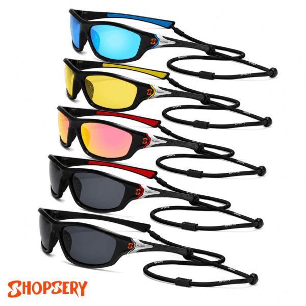 Shopsery Sports Polarized Sunglasses for Men UV400 Protection, 3-Pack & 5-Pack Combo - Image 7