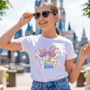 Disneyland Castle Minnie Ears T Shirt | DisneyWorld Castle Shirt Women