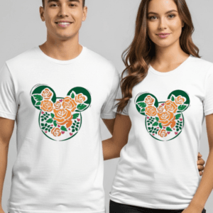 Disneyland Floral Mickey Ears T-Shirt | Disney World Family Matching Shirt | Unisex Tee