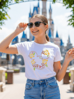 Disneyland Floral Mickey Ears T-Shirt | Disney World Family Vacation Tee | Unisex Graphic Shirt