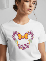 Disney Floral Bow T-Shirt | Minnie Ears Disney Trip Shirt for Women