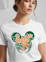 Disneyland Floral Mickey Ears T-Shirt | Disney World Family Matching Shirt | Unisex Tee - Image 2