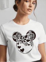 Disney Floral Mouse Ears Shirt | Matching Family Vacation T-Shirt | Disney World Unisex T-Shirt - Image 2