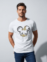 Yellow Floral Mouse Ears Graphic T-Shirt | Disney Inspired Unisex Vacation Tee - Image 5