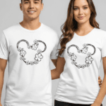 Minimalist Floral Mouse Ears T-Shirt | Disney Inspired Unisex Vacation Tee