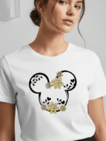 Yellow Floral Mouse Ears Graphic T-Shirt | Disney Inspired Unisex Vacation Tee - Image 2
